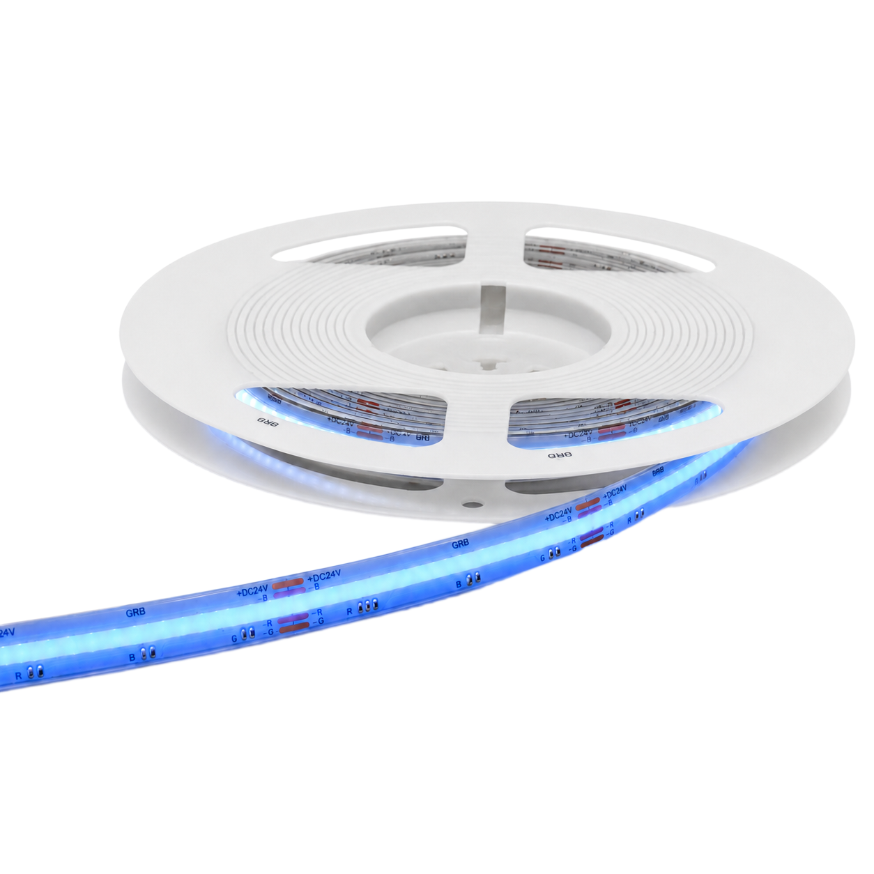 COB RGB LED pásek svítící jako souvislá linie